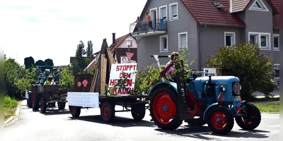 Am Sonntagnachmittag findet wieder der Umzug der „Kerwa-Madle und -Borschn“ statt. (Foto: Gudrun Schwarz-Köhler)