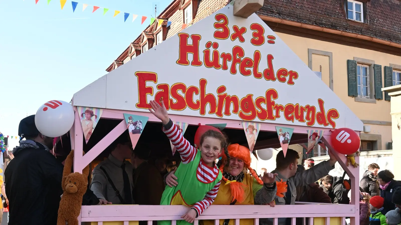 Die Hürfelder Faschingsfreunde grüßten als Pippi Langstrumpf. (Foto: Judith Marschall)