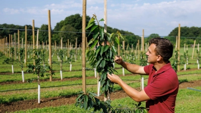 Der Kirsch-Experte rät den Obstbauern in Franken zu Bewässerungsanlagen. (Archivbild) (Foto: Daniel Karmann/dpa)