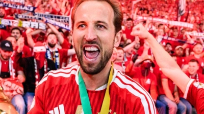 So wie Harry Kane sehen DFB-Pokal-Sieger aus. (Archivbild) (Foto: Tom Weller/dpa)