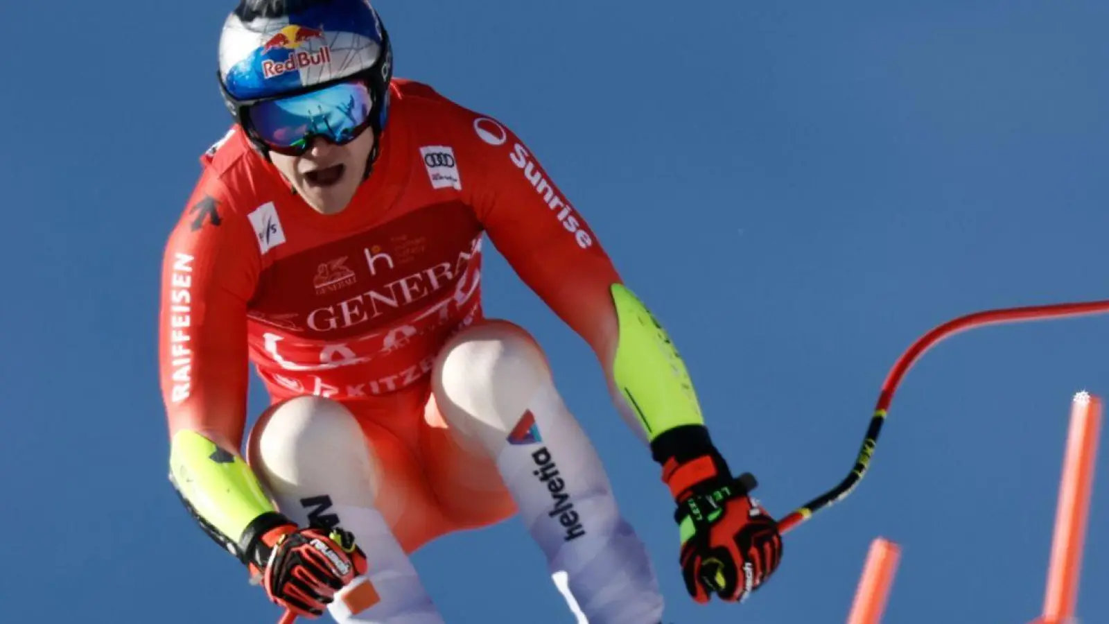 Der Schweizer Marco Odermatt zeigte wieder mal eine famose Fahrt. (Foto: Gabriele Facciotti/AP/dpa)