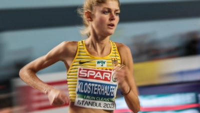 Hadert mit Platz zwei bei der Hallen-EM über 3000 Meter: Konstanze Klosterhalfen. (Foto: Oliver Weiken/dpa)