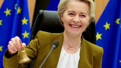 Ursula von der Leyen kann wohl bald eine neue Amtszeit ihrer Kommission einläuten (Archivbild).  (Foto: Virginia Mayo/AP)