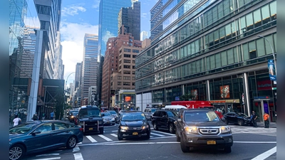 Verkehr auf den Straßen der US-Metropole New York.  (Foto: Niyi Fote/Zuma Press/dpa)