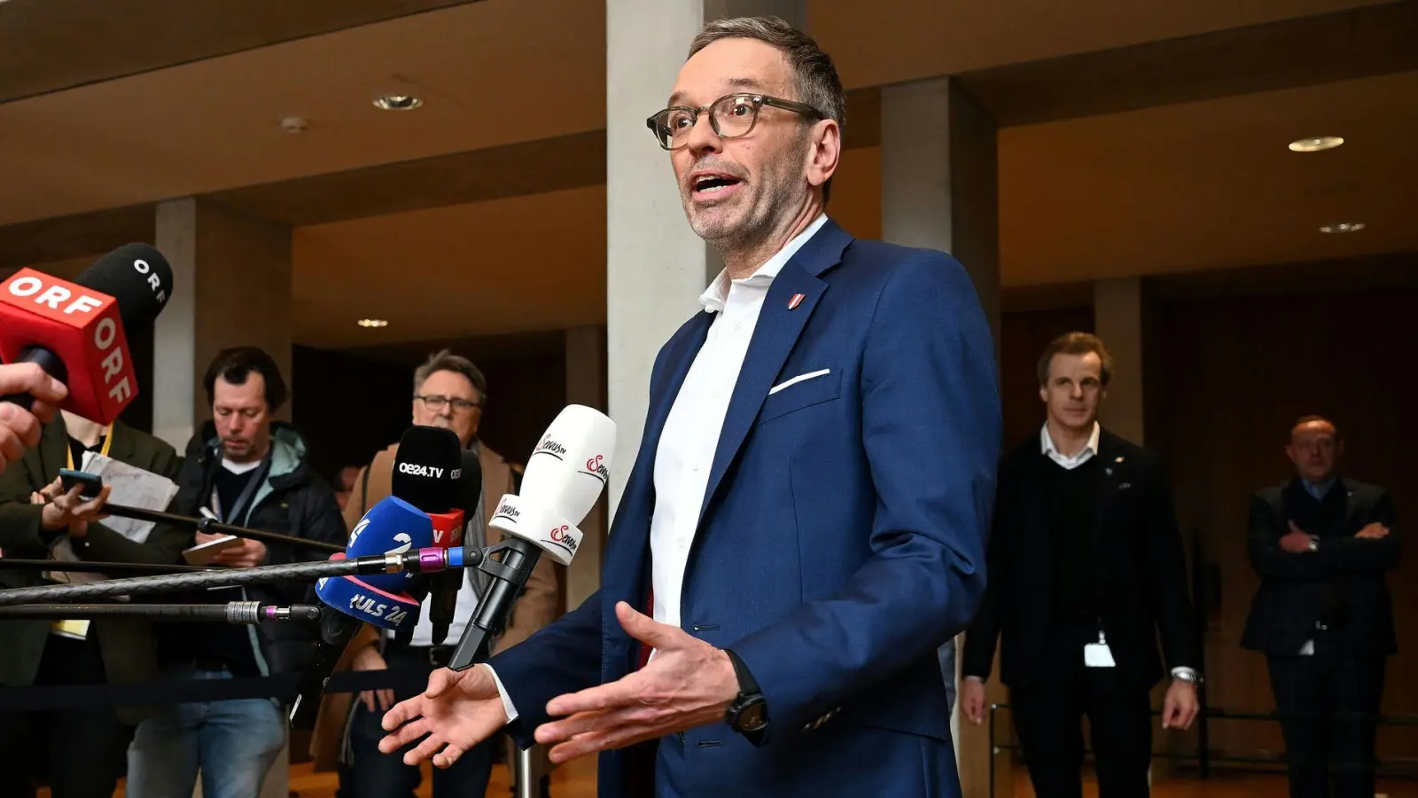 Kickl sieht die Schuld für die Gesprächsblockade bei den Konservativen. (Archivbild) (Foto: Helmut Fohringer/APA/dpa)