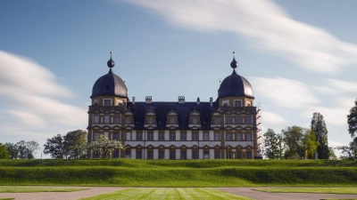 Wolken ziehen über Schloss Seehof hinweg. (Foto: Nicolas Armer/dpa/Archiv)