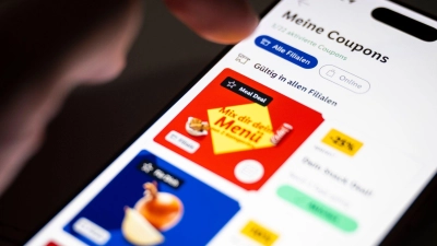 Lidl ködert Kunden in seiner App mit zusätzlichen Rabattaktionen. (Foto: Philip Dulian/dpa)