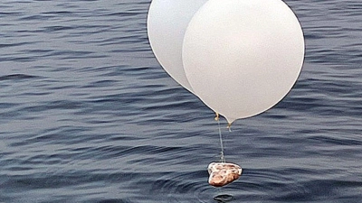 Nordkorea hat offenbar erneut Ballons mit Plastikbeuteln voller Müll nach Südkorea geschickt. (Foto: -/YNA/dpa)