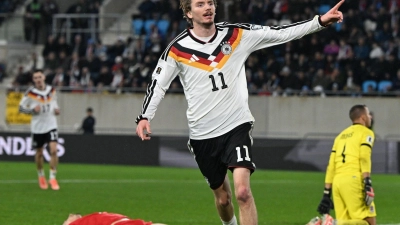 Nick Woltemades Doppelpack rettet die DFB-Elf vor einer Blamage in Luxemburg.  (Foto: Federico Gambarini/dpa)