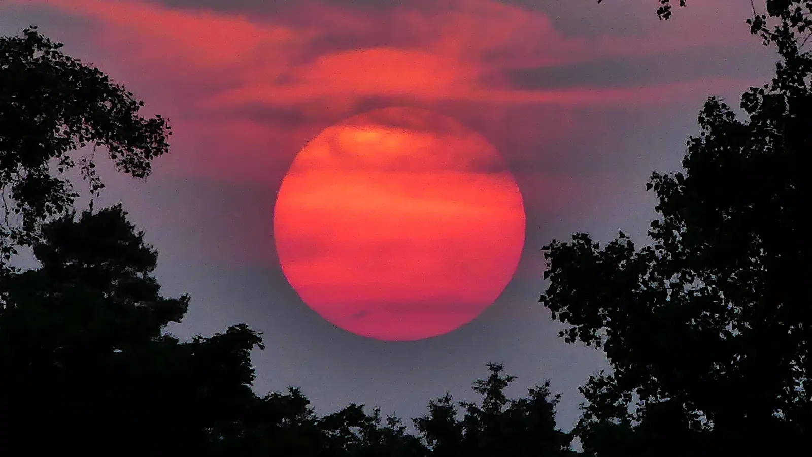 Platz 3: Versinkende Sonne im Westen von Weidenbach. (Votes 111) (Foto: Erich Kraus	)