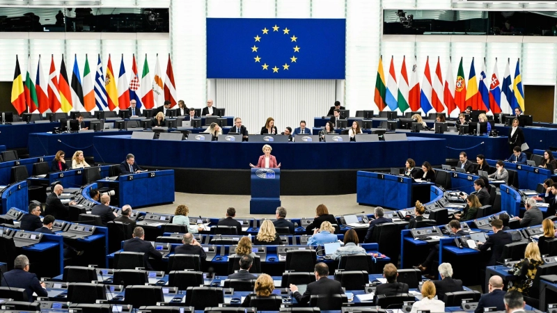 Die EVP ist im Europäischen Parlament die mit Abstand größte Fraktion - bei Abstimmungen braucht sich aber dennoch Partner. (Archivbild)  (Foto: Pascal Bastien/AP/dpa)