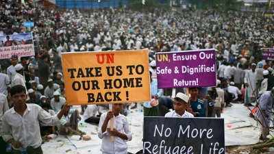 Rohingya-Flüchtlinge leben teils seit Jahrzehnten in Bangladesch (Archivbild) (Foto: Mahmud Hossain Opu/AP/dpa)