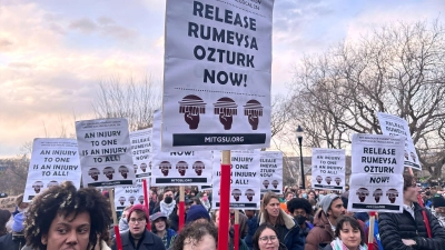 Proteste gegen Festnahme von türkischer Studentin. (Foto: Michael Casey/AP/dpa)