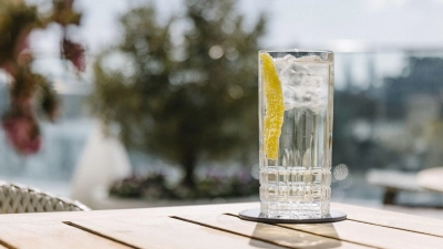 Erfrischung pur: Longdrinks in einem hohen Glas werden Highballs genannt. Meist bestehen sie aus einer Spirituose und viel alkoholfreiem Soda oder Tonic - gern mit einem Schnitz Zitrone.  (Foto: Alina Zelenska/The Fontenay/dpa-tmn)