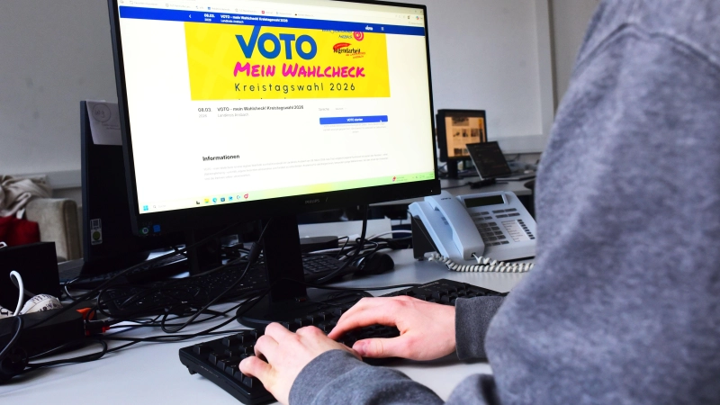 Bis zum Wahlabend ist der Wahlcheck „Voto” – hier für die Kreistagswahl im Landkreis Ansbach – online.  (Foto: Irmeli Pohl)