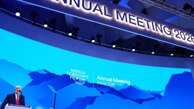 US-Präsident Trump hat in Davos erklärt, Selenskyj noch im Tagesverlauf treffen zu wollen. (Foto: Evan Vucci/AP/dpa)