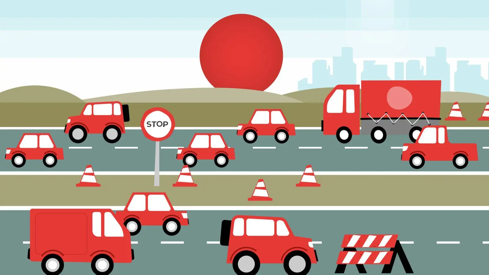 Der Tag der Deutschen Einheit am Freitag (3. Oktober) und die in Hessen, Sachsen und Thüringen startenden Herbstferien sorgen für volle Autobahnen. (Foto: dpa-Infografik Gmbh/dpa-tmn)
