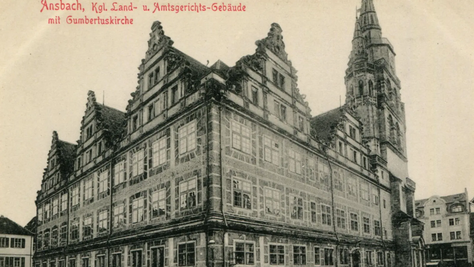 Das Land- und Amtsgericht war in den 1920er Jahren in der ehemaligen markgräflichen Hofkanzlei untergebracht. Heute hat hier eine Außenstelle des Bayerischen Verwaltungsgerichtshofs seinen Sitz. (Foto: Sammlung Schuster)