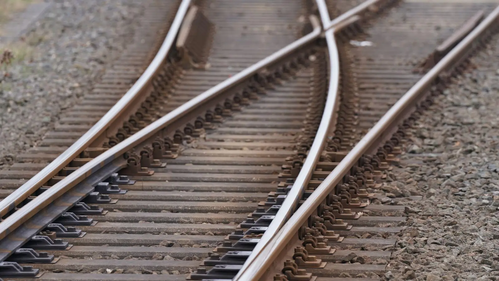 Blick auf Bahngleise. (Symbolbild) (Foto: Marcus Brandt/dpa)