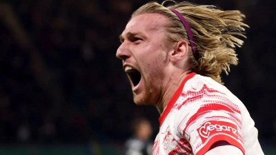Leipzigs Emil Forsberg träumt vom Europa-League-Finale. (Foto: Jan Woitas/dpa)