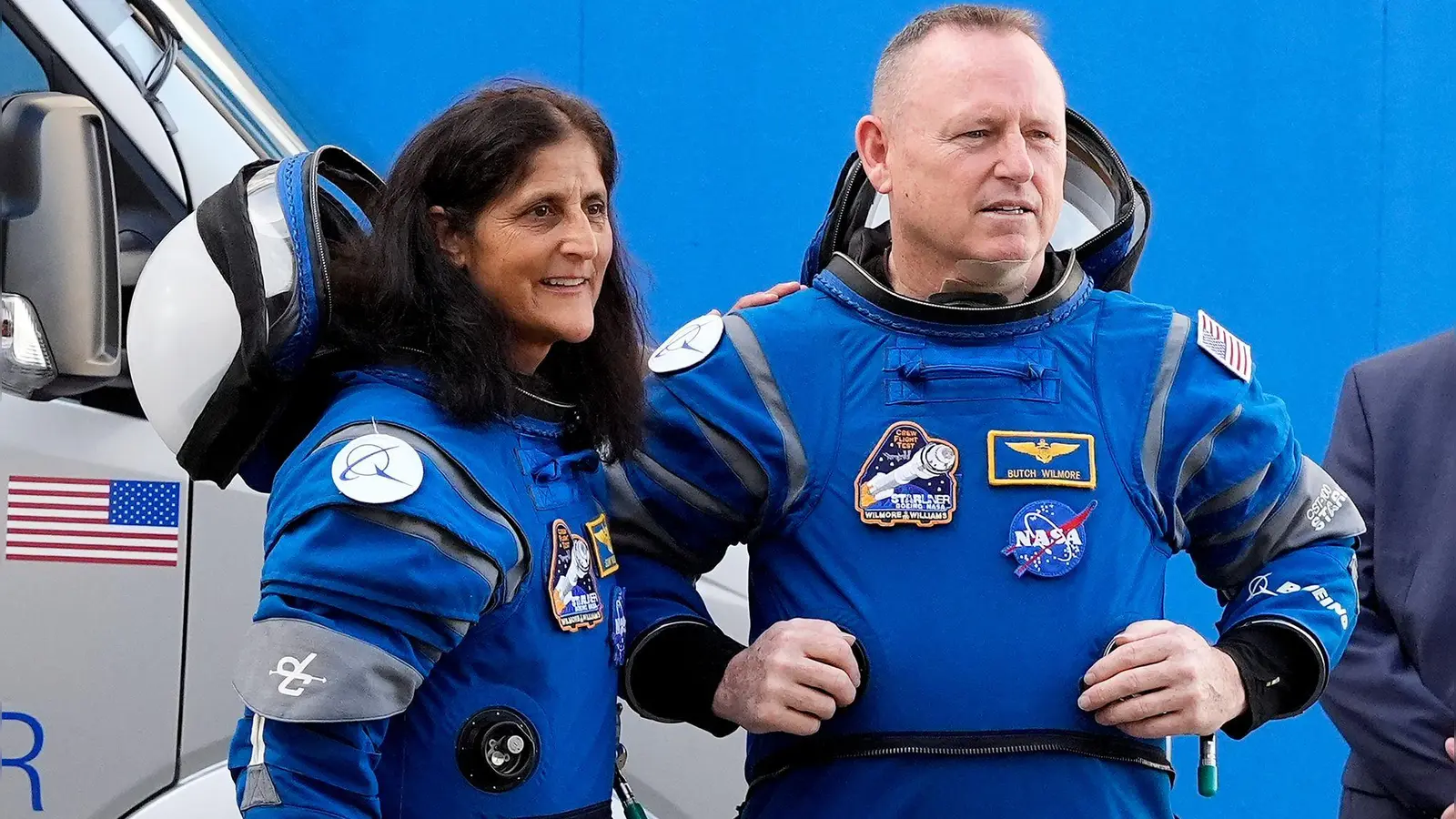 Suni Williams und Barry Wilmore waren Anfang Juni 2024 zum Außenposten der Menschheit geflogen. (Foto: John Raoux/AP/dpa)