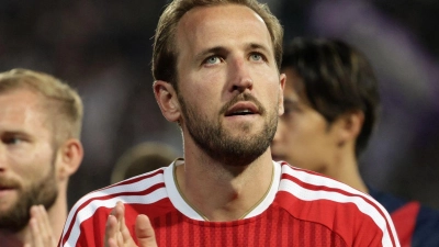 Harry Kane soll beim FC Bayern auch in Zukunft Tore schießen. (Archivbild) (Foto: David Ebener/dpa)