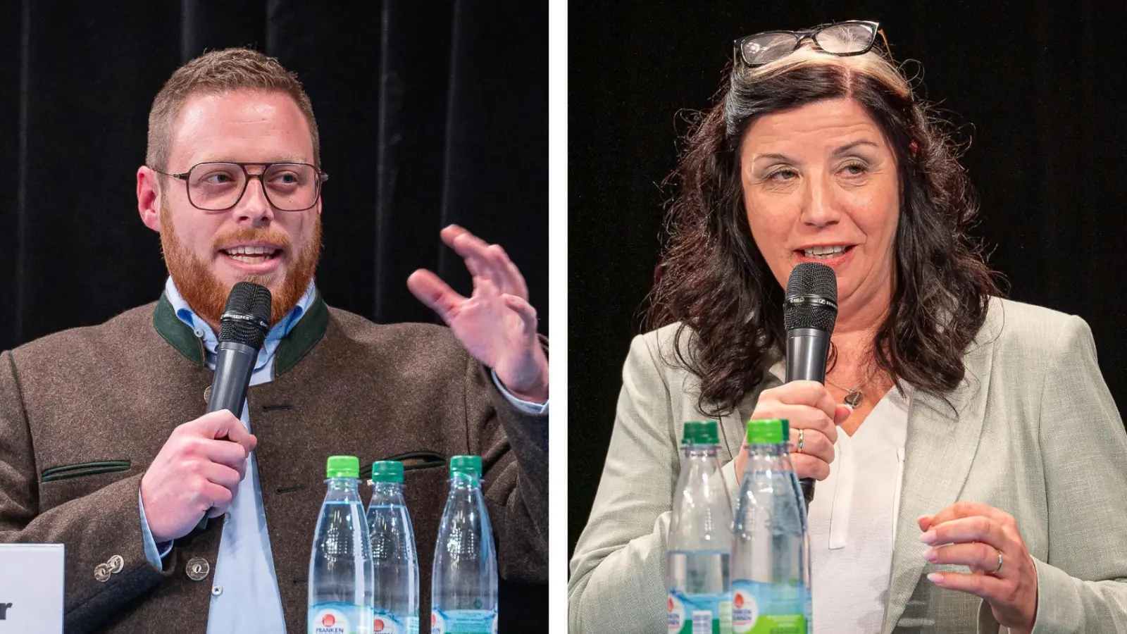Alexander Müller (CSU) vs. Heike Gareis (SPD): Diese beiden Kandidierenden treffen in der Stichwahl für das Bürgermeister-Amt in Neustadt/Aisch aufeinander. (Foto: Mirko Fryska)