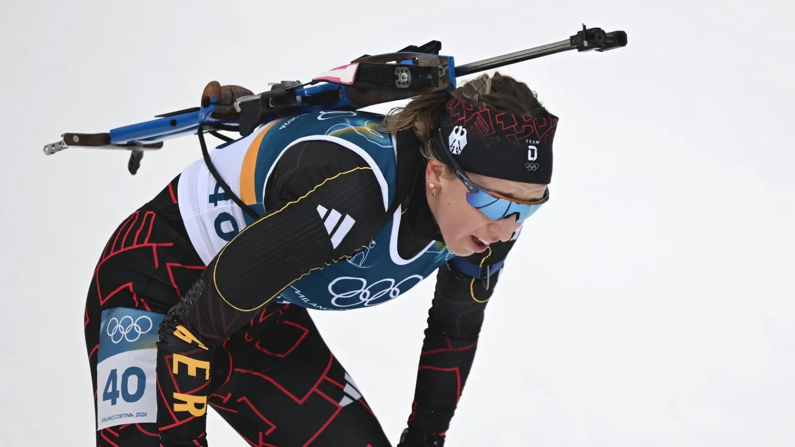  Franziska Preuß verpasst die ersehnte Einzelmedaille. (Foto: Hendrik Schmidt/dpa)