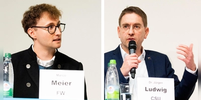 Marco Meier (FW) muss gegen Dr. Jürgen Ludwig (CSU) in die Stichwahl um das Amt des Ansbacher Landrats. (Fotos: Evi Lemberger)