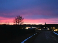 Lila Himmel - gesehen bei Lohr. (Foto: Heinz Schopf )
