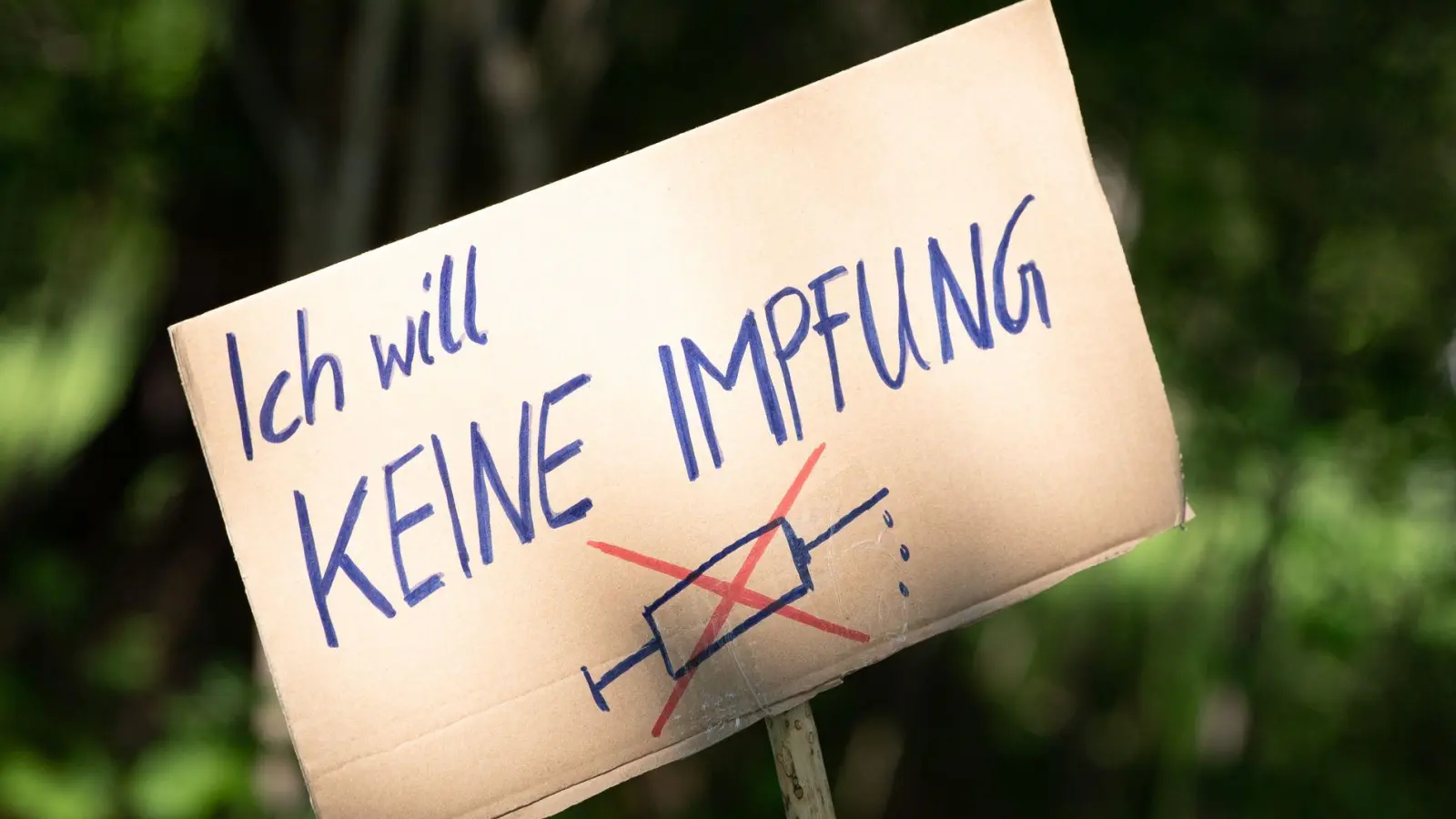 In der Corona-Krise gingen Impfgegner auch auf die Straße. In sozialen Netzwerken sind sie nach wie vor aktiv. (Archivfoto) (Foto: Sebastian Kahnert/dpa-Zentralbild/dpa)