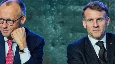 Wollen Europas Wirtschaft wieder auf Spur bringen, sind sich aber nicht ganz einig, wie: Bundeskanzler Friedrich Merz und der französische Präsident Emmanuel Macron. (Archivfoto) (Foto: Ebrahim Noroozi/Pool AP/dpa)