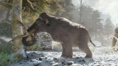 Mammuts? Ja, Mammuts. „ARK: Survival Ascended“ spielt in einer prähistorischen Welt mit ziemlich aggressiver Fauna. (Foto: Studio Wildcard/dpa-tmn)