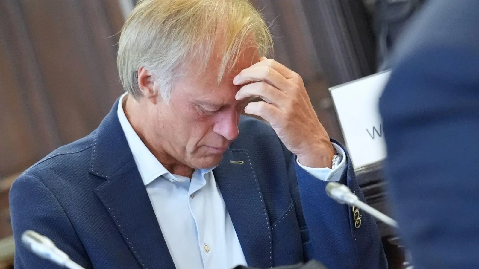 Gerhard Delling ist der Lebensgefährte von Christina Block. (Foto: Marcus Brandt/dpa Pool/dpa)