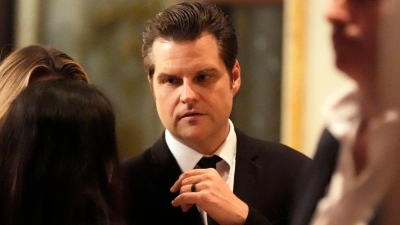 Matt Gaetz stammt aus einer wohlhabenden Familie in Florida - und ist ein lautstarker Unterstützer von Donald Trump. (Archivbild) (Foto: Alex Brandon/AP/dpa)