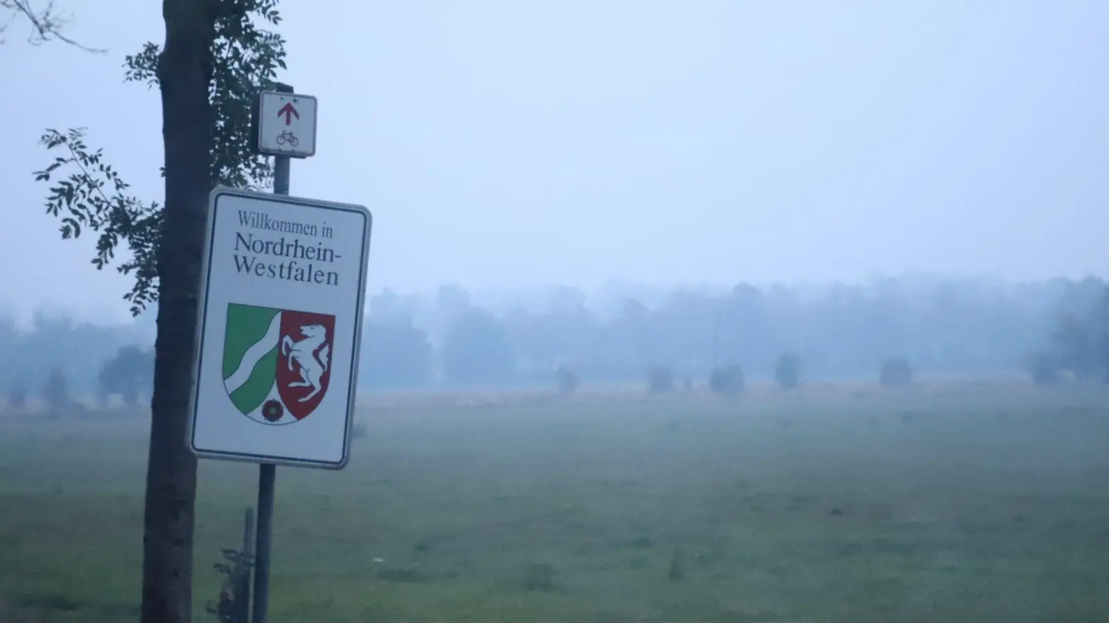 Dichter Rauch im deutsch-belgischen Grenzgebiet durch den Brand im Hohen Venn (Foto: Sascha Thelen/dpa)