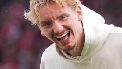 Auf dem Sprung nach England: Stuttgarts Stürmerstar Nick Woltemade. (Archivbild) (Foto: Soeren Stache/dpa)