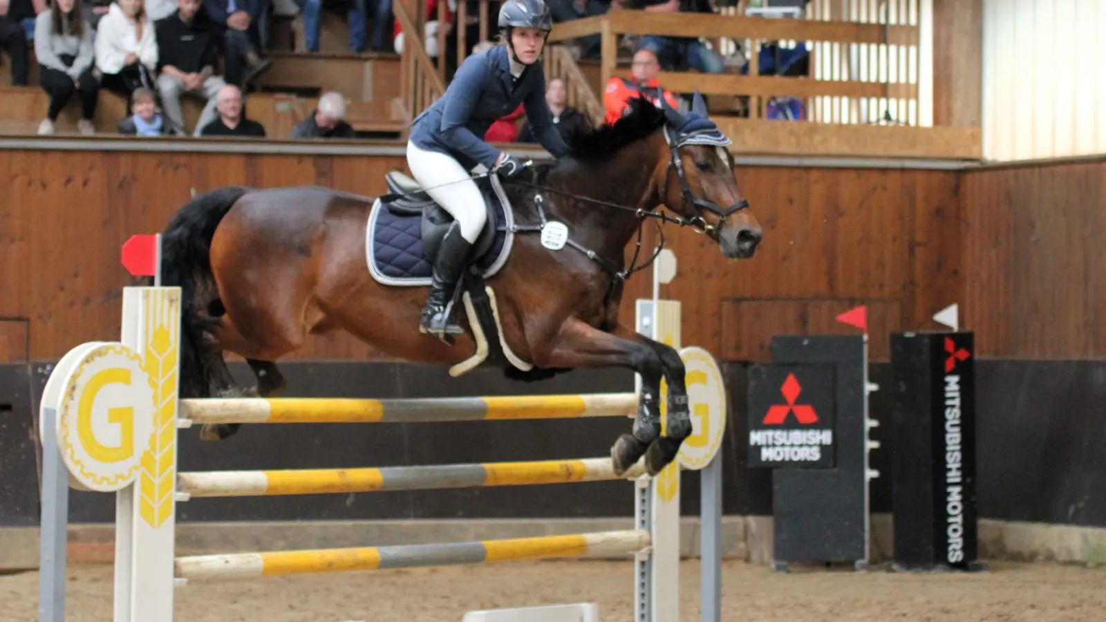 Selina Höger (PSG Wiedersbach) verteidigte auf Knight Rider ihren Meistertitel bei den Reitern. (Foto: Kerstin Popp)