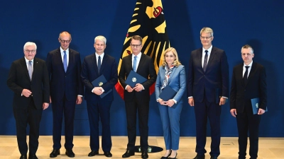 Merz hat sein Kabinett neu aufgestellt. (Foto: Sebastian Gollnow/dpa)