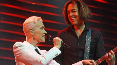 Sie war die Stimme von Roxette: Marie Fredriksson neben ihrem Duo-Partner Per Gessle. (Archivbild) (Foto: Henning Kaiser/dpa)