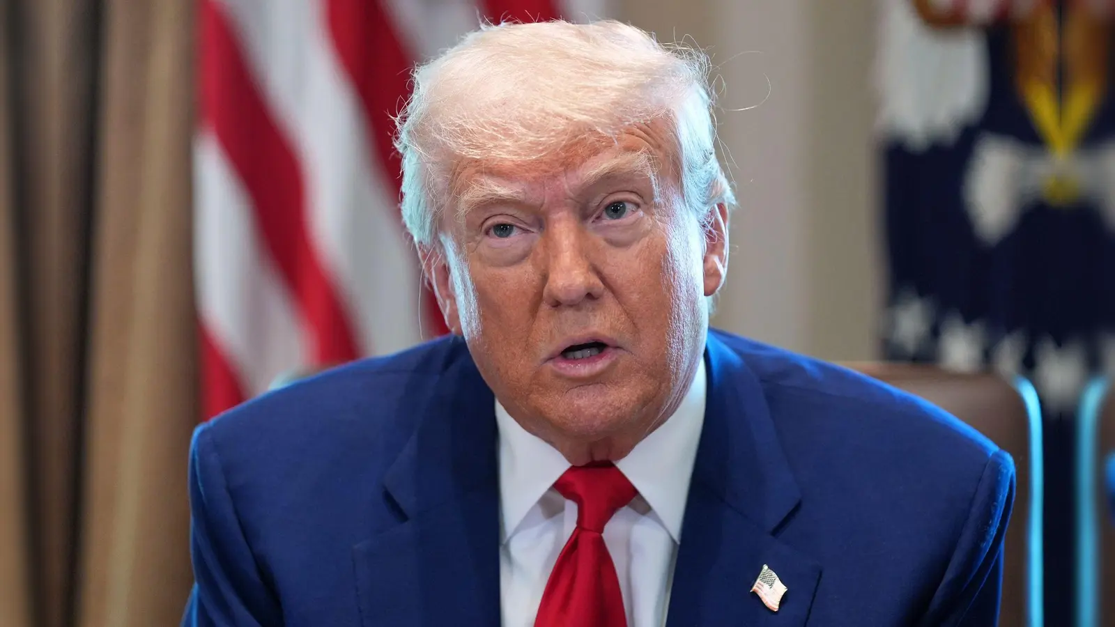 US-Präsident Donald Trump hat Drohungen Richtung Grönland erneuert. (Archivbild) (Foto: Evan Vucci/AP/dpa)