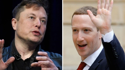 Facebook-Gründer Mark Zuckerberg hat die Geduld rund um den möglichen Käfigkampf mit Elon Musk verloren. (Foto: Susan Walsh/Francois Mori/AP/dpa)
