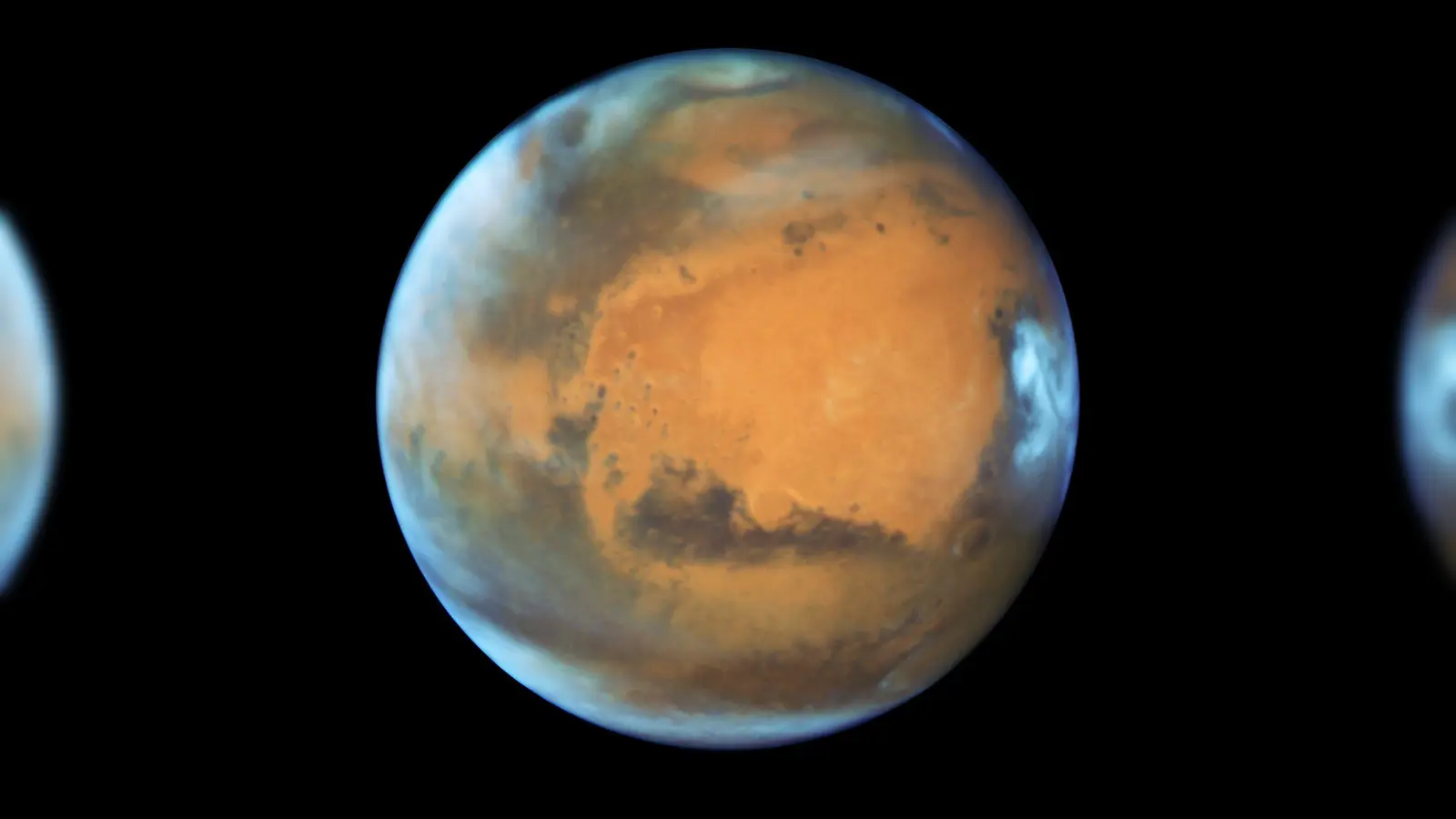 Der rötliche Planet Mars, wie er auf einem Bild des „Hubble“-Weltraumteleskops zu sehen ist. (Archivbild) (Foto: -/EPA/NASA /HUBBLE/dpa)