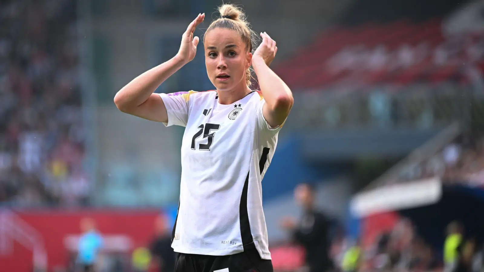 Giulia Gwinn bleibt beim FC Bayern. (Foto: Sebastian Christoph Gollnow/dpa)