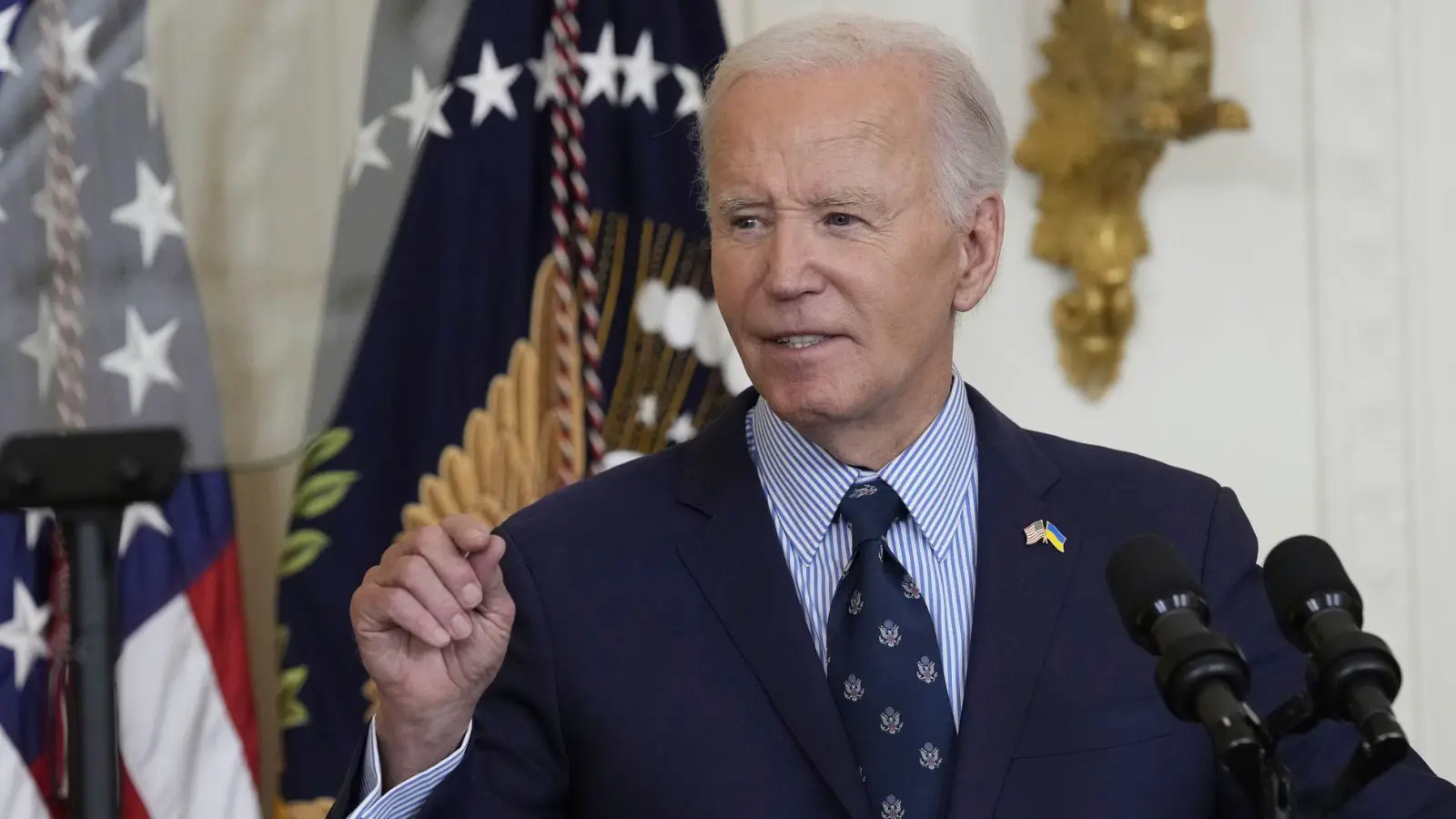 Biden betonte, Ziel der USA bleibe die Deeskalation der Konflikte in Gaza und im Libanon durch diplomatische Mittel. (Foto: Susan Walsh/AP/dpa)