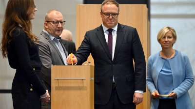 Mario Voigt ist neuer Regierungschef. (Foto: Martin Schutt/dpa)