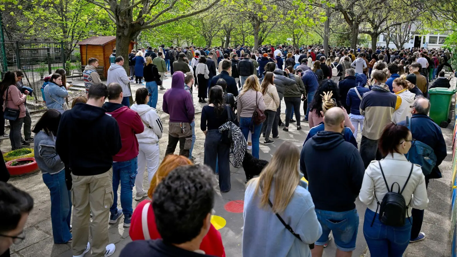 Nach Schließung der Wahllokale erscheint die Abwahl von Ministerpräsident Orban möglich.  (Foto: Denes Erdos/AP/dpa)