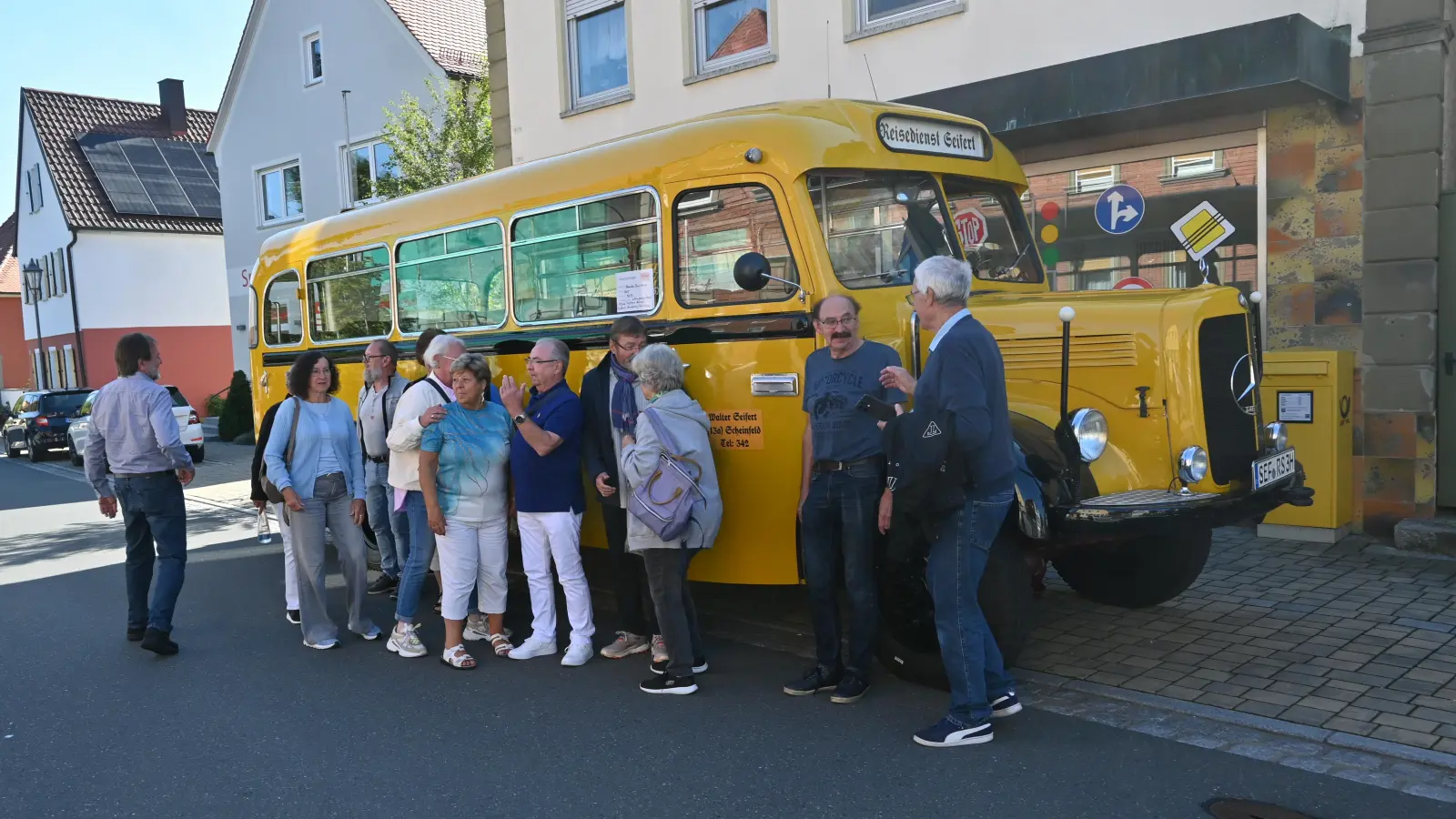 Der Postbus im vertrauten Gelb ist Baujahr 1955. (Foto: Judith Marschall)