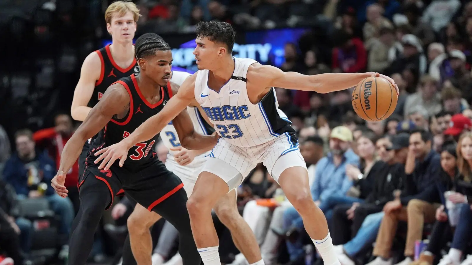 Orlandos Tristan da Silva stellte gegen die Toronto Raptors einen Karrierebestwert auf. (Foto: Frank Gunn/The Canadian Press via AP/dpa)