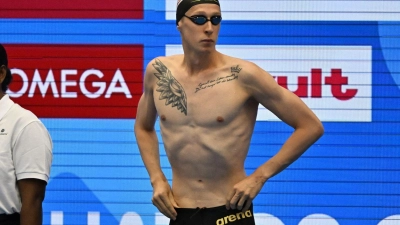 Freistilschwimmer Florian Wellbrock vor dem Rennen in Fukuoka. (Foto: Gian Mattia D'alberto/LaPresse via ZUMA Press/dpa)